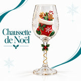 Verres à vin de Noël