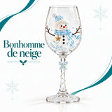 Verres à vin de Noël