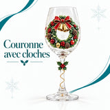 Verres à vin de Noël
