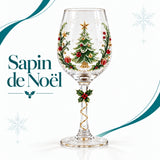 Verres à vin de Noël