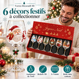 Verres à vin de Noël
