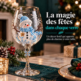 Verres à vin de Noël