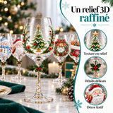 Verres à vin de Noël
