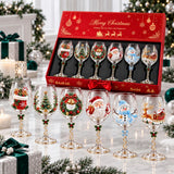 Verres à vin de Noël