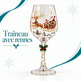 Verres à vin de Noël
